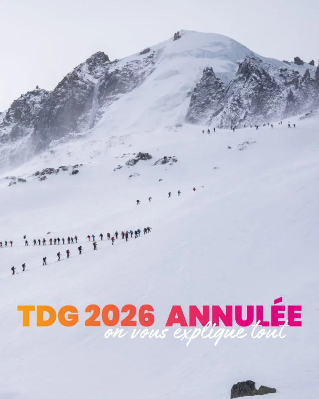 Tout comme nous, vous êtes  nombreux à attendre la TDG 2026  mais nous avons pris il y a quelques jours une décisions difficile mais nécessaire, la Trace Des Grands va faire une pause cet hiver : la TDG 2026 est annulée.  Derrière ces 4 éditions couronnés de succès, une petite équipe de bénévoles a mis tout son coeur pour vous emmener vivre une expérience incroyable en montagne. Vos sourires, vos messages, votre enthousiasme nous ont donnés la force d’avancer année après année, cette année encore nous nous réjouissions de vous retrouver.  Pourquoi cette pause ?
Malgré toute notre passion et notre engagement, humainement nous avons atteint certaines limites.
Pour continuer à vous offrir une expérience à la hauteur de vos attentes, il nous faut prendre un temps de respiration. Nous allons mettre à profit cet hiver pour restructurer notre organisation et assurer le futur de l’événement.  Une chose est sûr, vous allez nous manquer.  Restez connectés, on se retrouve au printemps pour des nouvelles de la Trace Des Grands. 
L’équipe organisatrice TDG 
#latracedesgrands #chamonix #skialpinisme #freerando 
#revenirplusfort